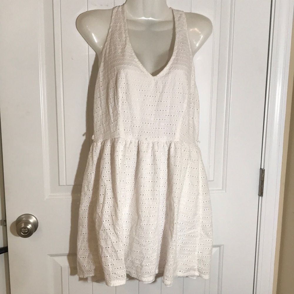 Sequin Hearts eyelet halter dress with sea-foam green zipper |Junior 11 >fits 7